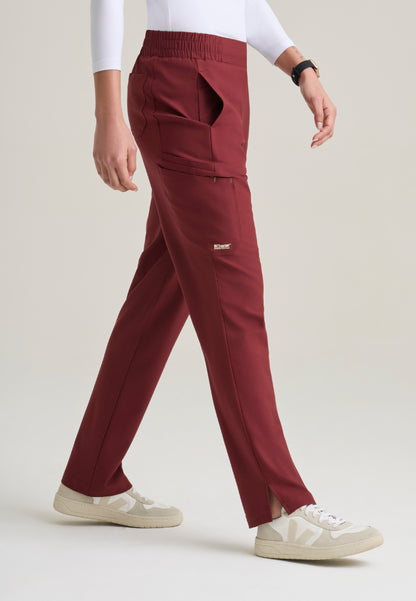 Cosmo 6-Pocket Mid-Rise Tapered Leg Pant - Chestnut