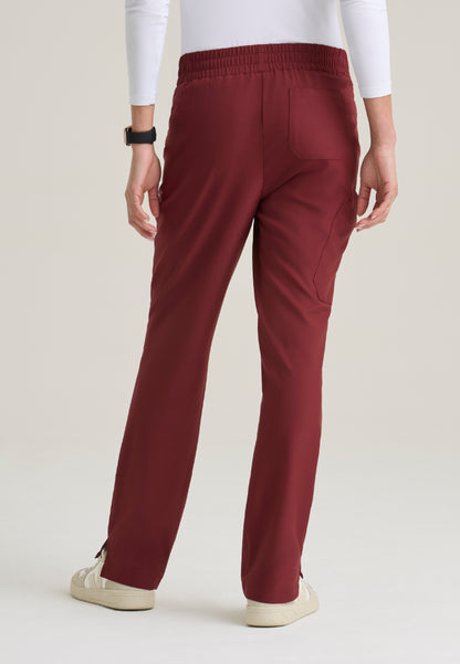 Cosmo 6-Pocket Mid-Rise Tapered Leg Pant - Chestnut