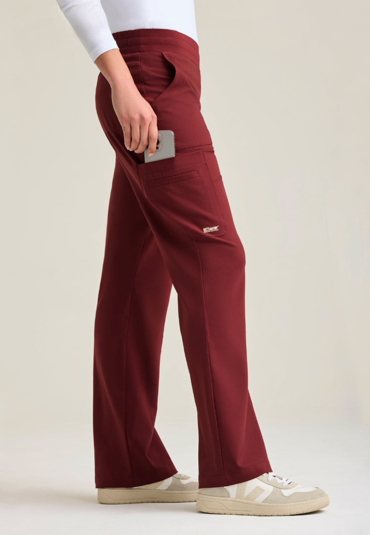 Sky 6-Pocket Flare Leg Scrub Pant - Chestnut