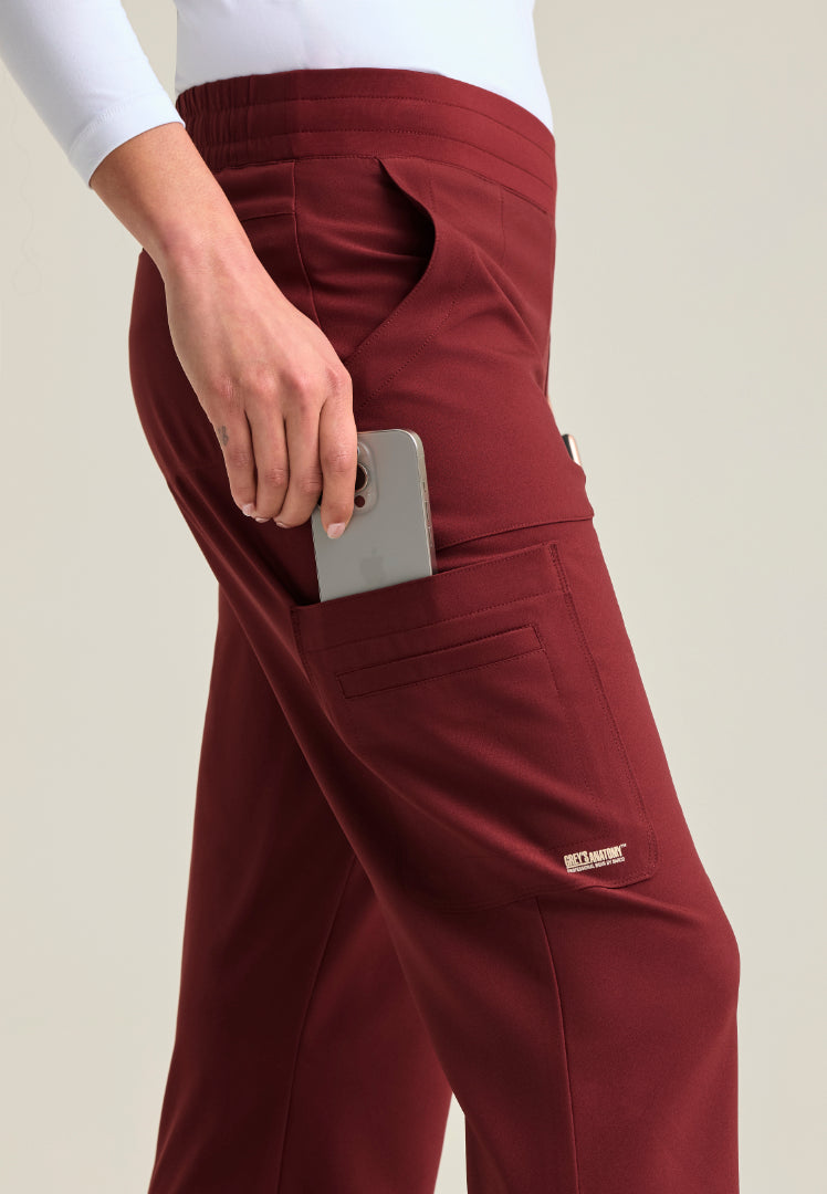 Sky 6-Pocket Flare Leg Scrub Pant - Chestnut