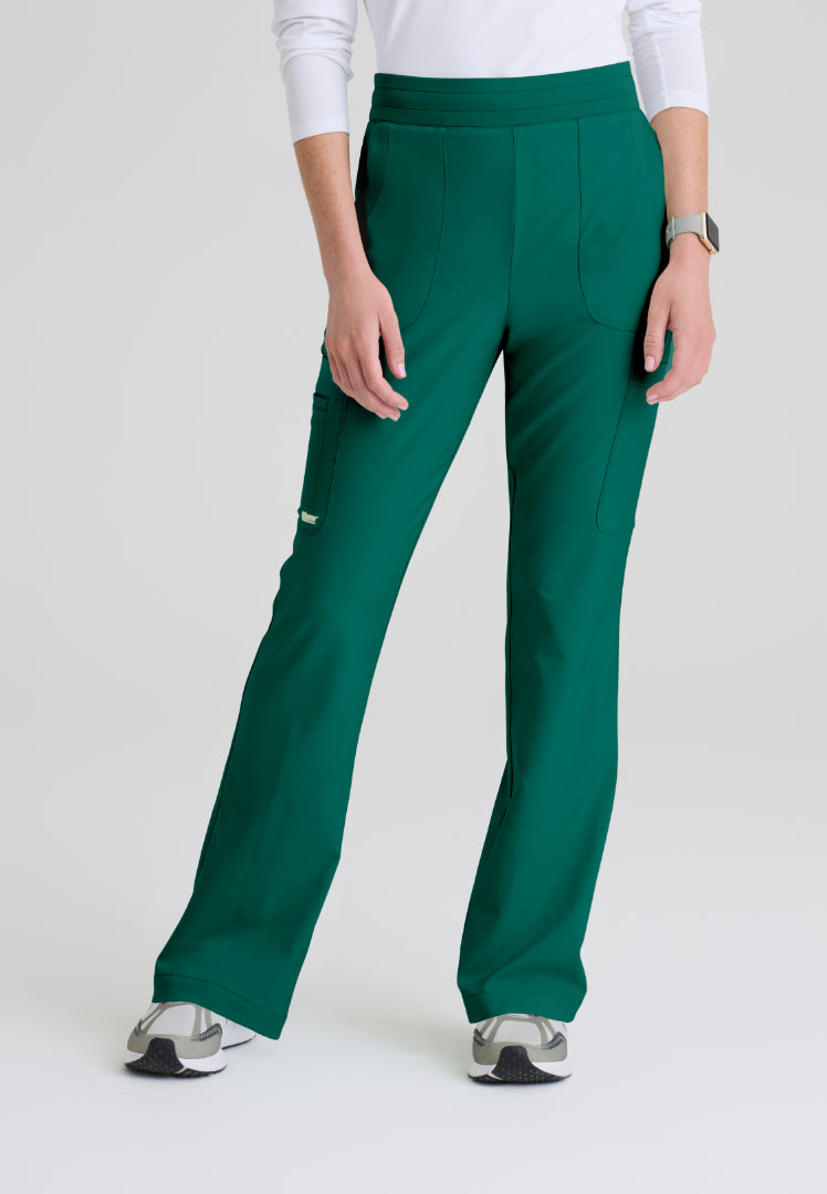 Sky 6-Pocket Flare Leg Scrub Pant - Hunter