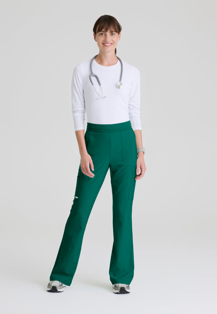 Sky 6-Pocket Flare Leg Scrub Pant - Hunter