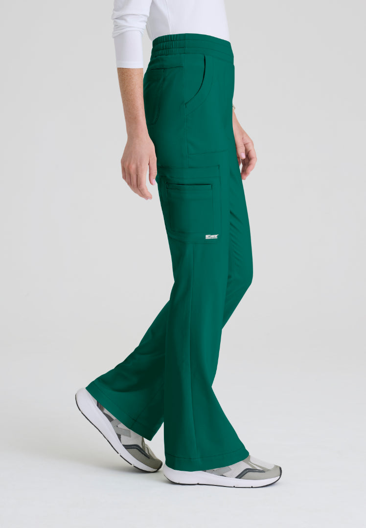 Sky 6-Pocket Flare Leg Scrub Pant - Hunter