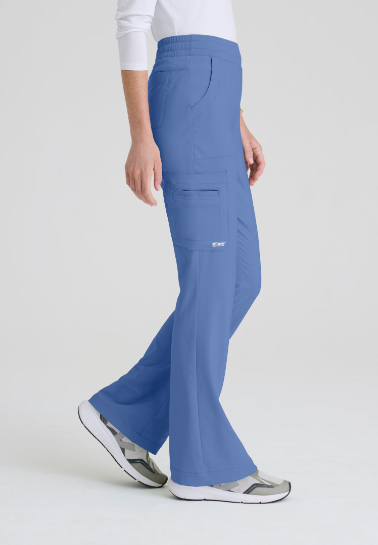 Sky 6-Pocket Flare Leg Scrub Pant - Ciel