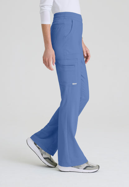 Sky 6-Pocket Flare Leg Scrub Pant - Ciel