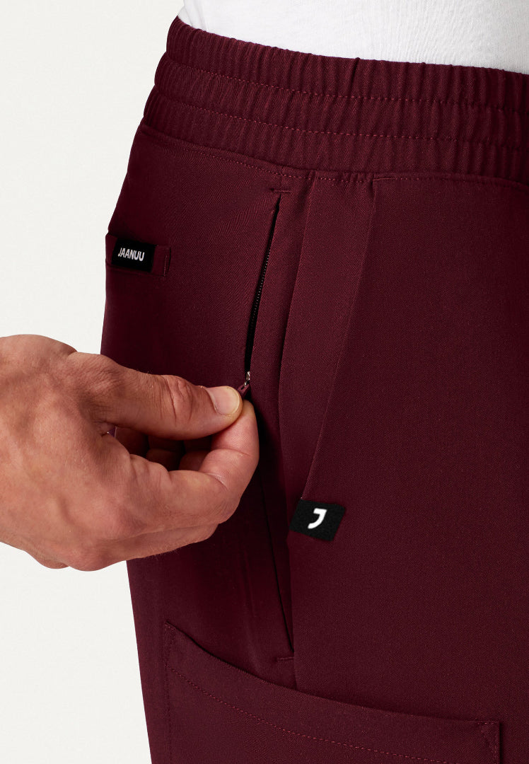 Pantalón médico Rhodes Everyday de pierna recta - Borgoña