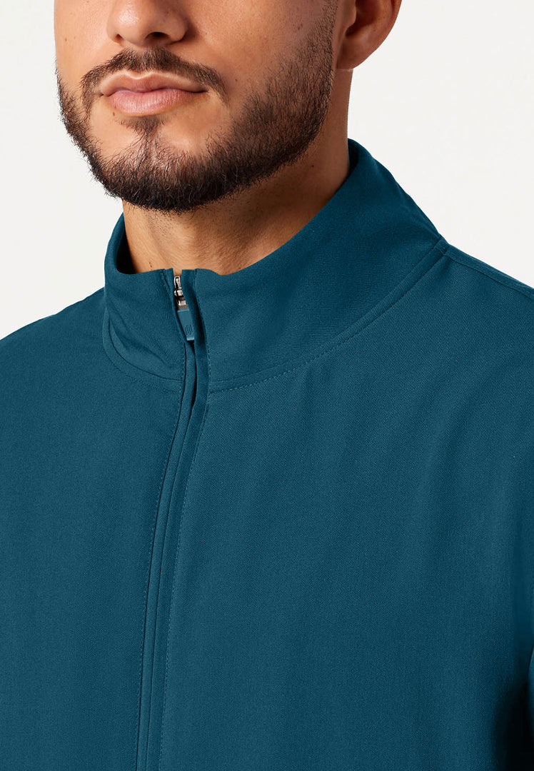 Wolfe Everyday 6-Pocket Scrub Jacket - Caribbean Blue