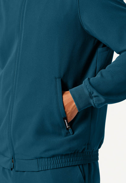 Wolfe Everyday 6-Pocket Scrub Jacket - Caribbean Blue