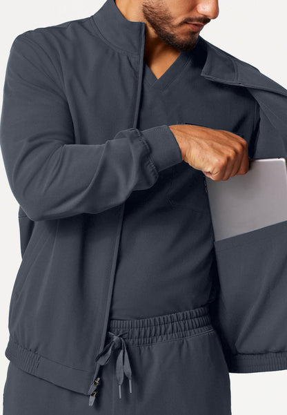 Wolfe Everyday 6-Pocket Scrub Jacket - Carbon Gray