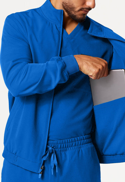 Wolfe Everyday 6-Pocket Scrub Jacket - Royal Blue