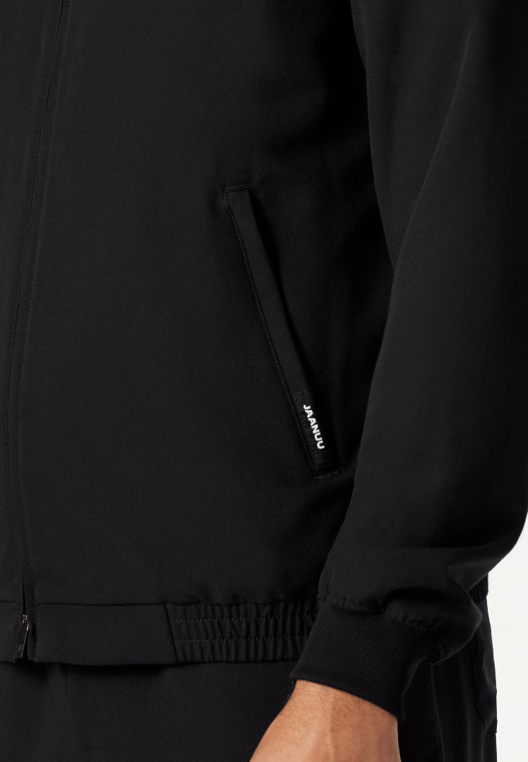 Wolfe Everyday 6-Pocket Scrub Jacket - Black
