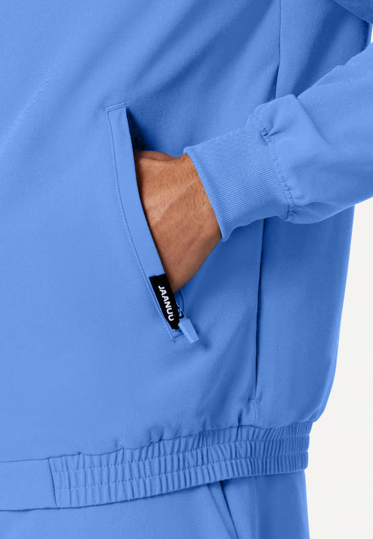 Wolfe Everyday 6-Pocket Scrub Jacket - Ciel Blue