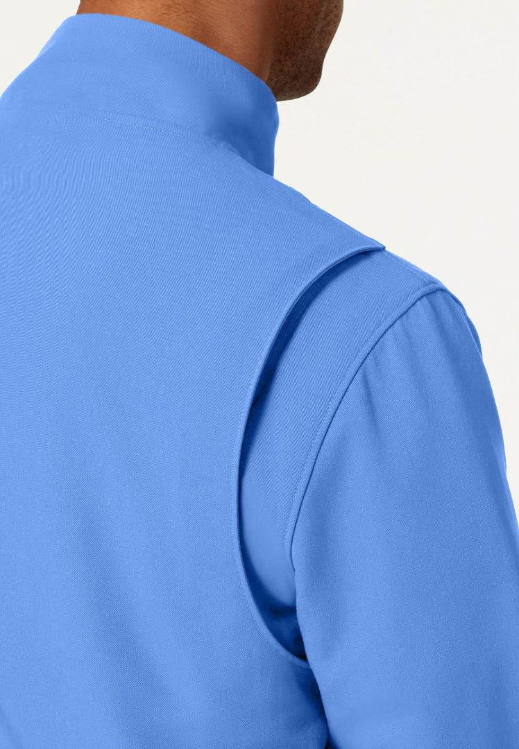 Wolfe Everyday 6-Pocket Scrub Jacket - Ciel Blue