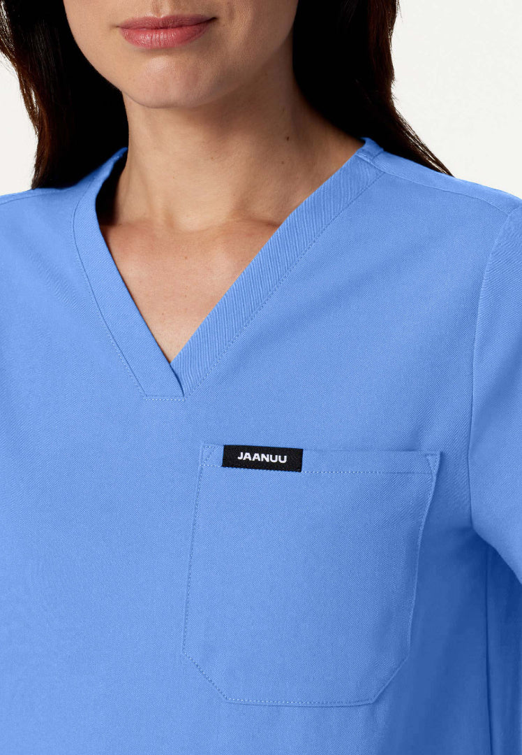 Rhena Essential 1-Pocket Scrub Top - Ciel Blue