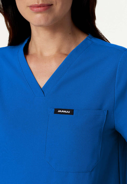 Rhena Essential 1-Pocket Scrub Top - Royal Blue