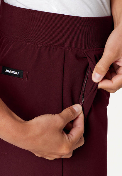Pantalón médico Xenos Essential Knit-Waist - Borgoña