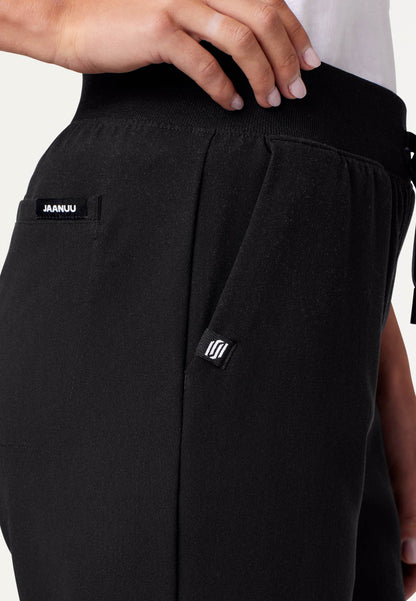 Xenos Essential Knit-Waist Scrub Pant - Black