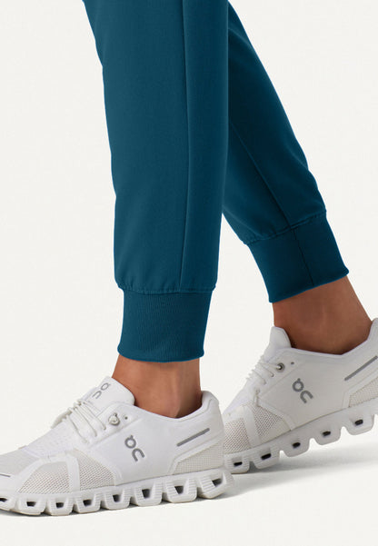 Pantalon de jogging médical Silex Slim en maille - Bleu Caraïbes