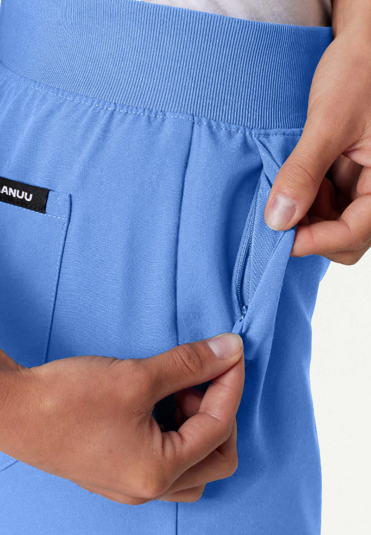 Jogger médico Silex Slim Knit-Waist - Azul cielo