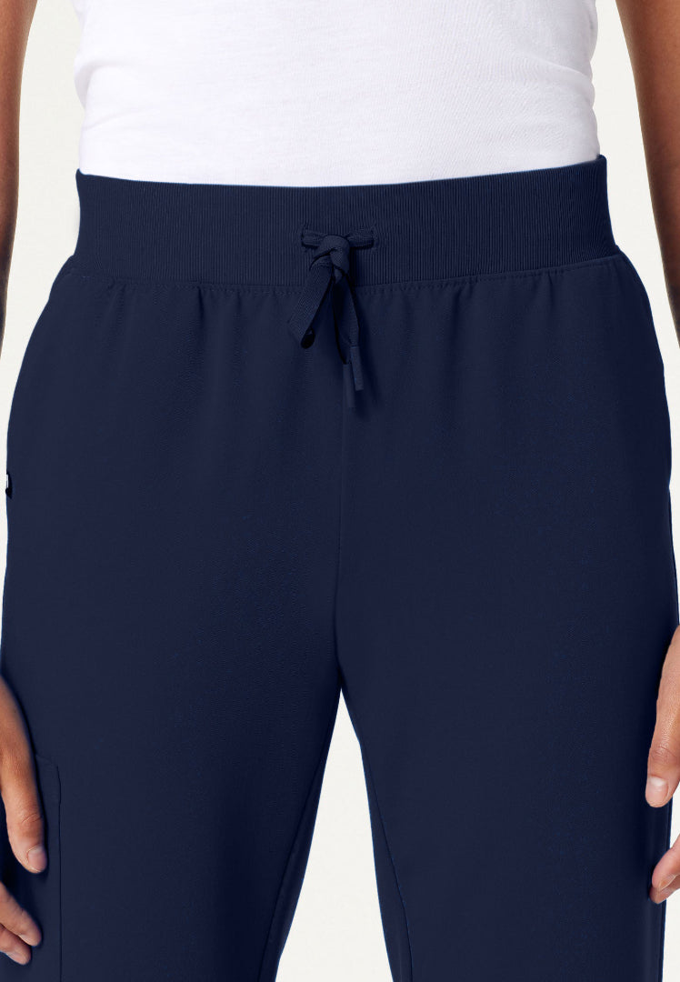 Silex Slim Knit-Waist Scrub Jogger - Midnight Navy