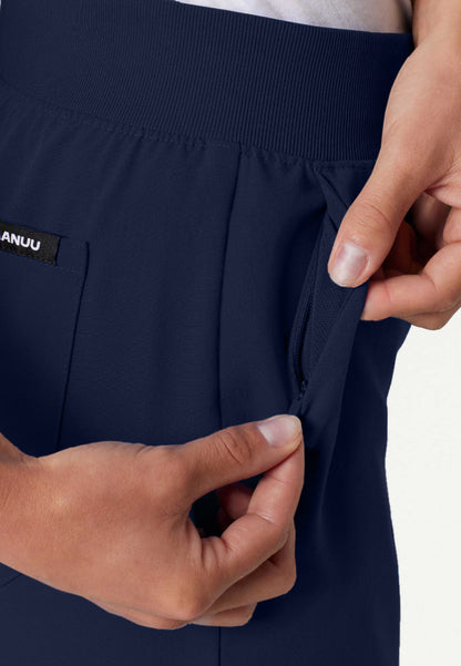 Silex Slim Knit-Waist Scrub Jogger - Midnight Navy