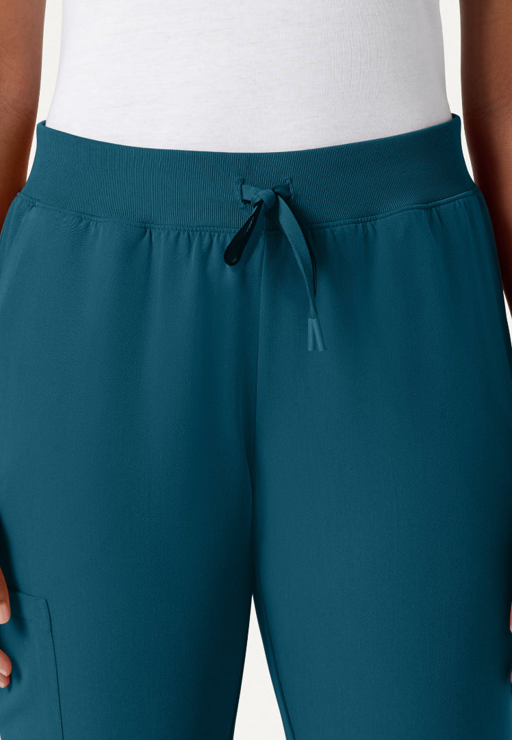 Pantalon de jogging médical Silex Slim en maille - Bleu Caraïbes