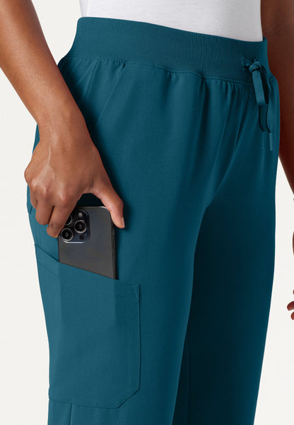 Pantalon de jogging médical Silex Slim en maille - Bleu Caraïbes