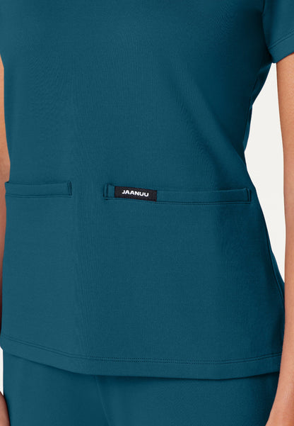 Cesi Slim UltraSOFT Scrub Top - Caribbean Blue