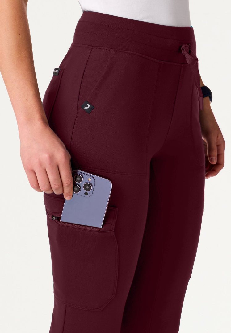Pantalón deportivo Kait Skinny UltraSOFT de 10 bolsillos - Borgoña