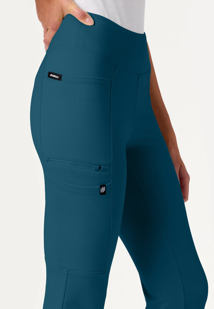 Pantalón médico de yoga Perri UltraSOFT - Azul Caribe