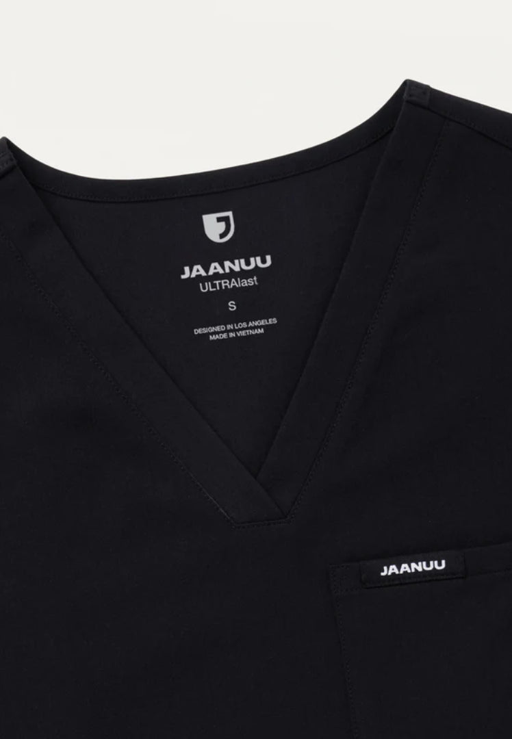 Blusa médica Rhena Essential de un bolsillo - Negra