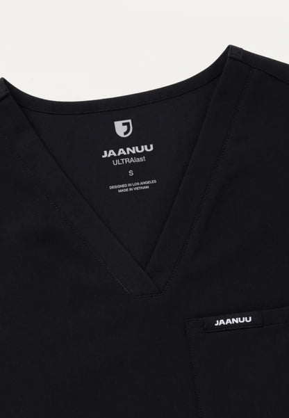 Blusa médica Rhena Essential de un bolsillo - Negra