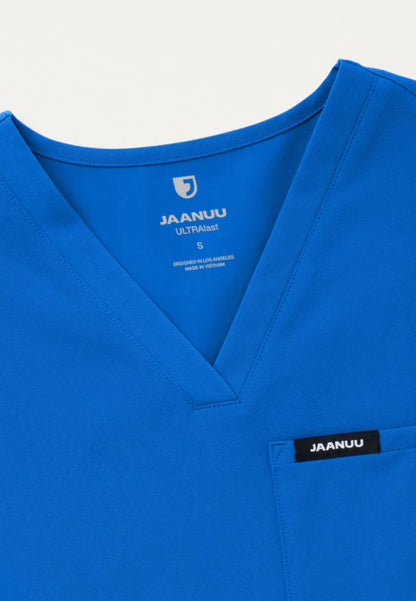 Rhena Essential 1-Pocket Scrub Top - Royal Blue