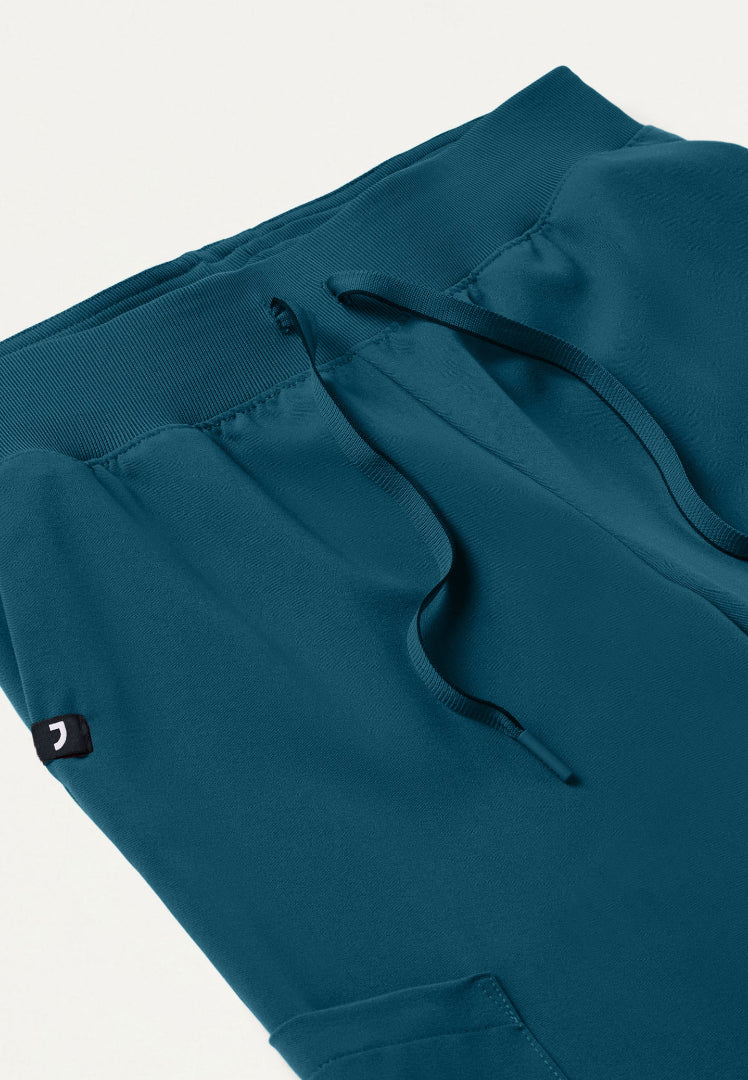 Pantalon de jogging médical Silex Slim en maille - Bleu Caraïbes