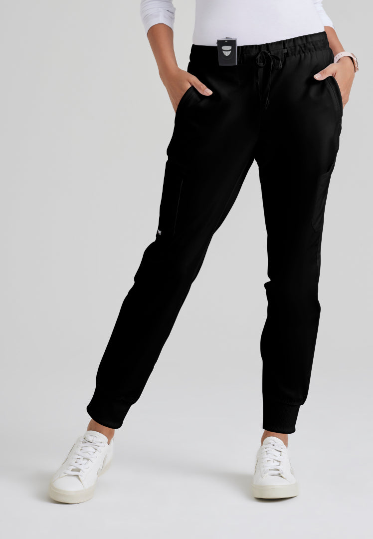 Grey's Anatomy™ "Kira" 5-Pocket Mid-Rise Jogger - Black