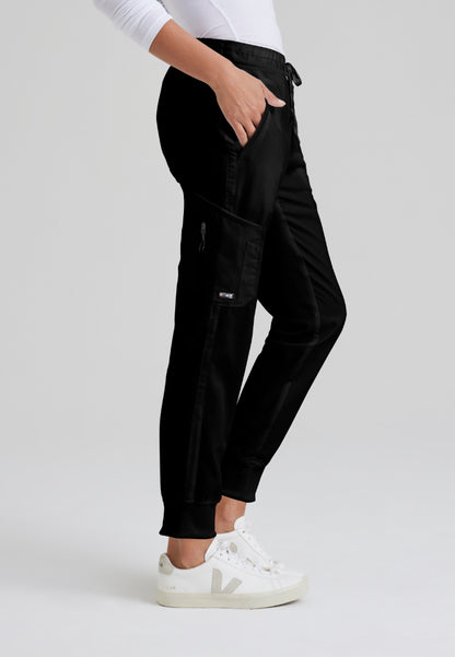 Pantalon de jogging taille mi-haute à 5 poches « Kira » de Grey's Anatomy - Noir
