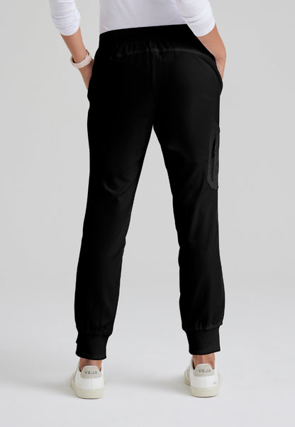 Pantalon de jogging taille mi-haute à 5 poches « Kira » de Grey's Anatomy - Noir
