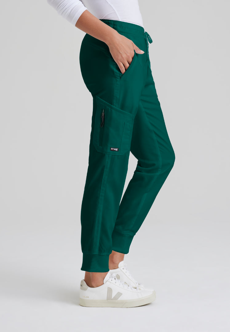 Grey's Anatomy™ "Kira" 5-Pocket Mid-Rise Jogger - Hunter Green