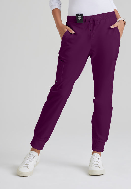 Grey's Anatomy™ "Kira" 5-Pocket Mid-Rise Jogger - Wine