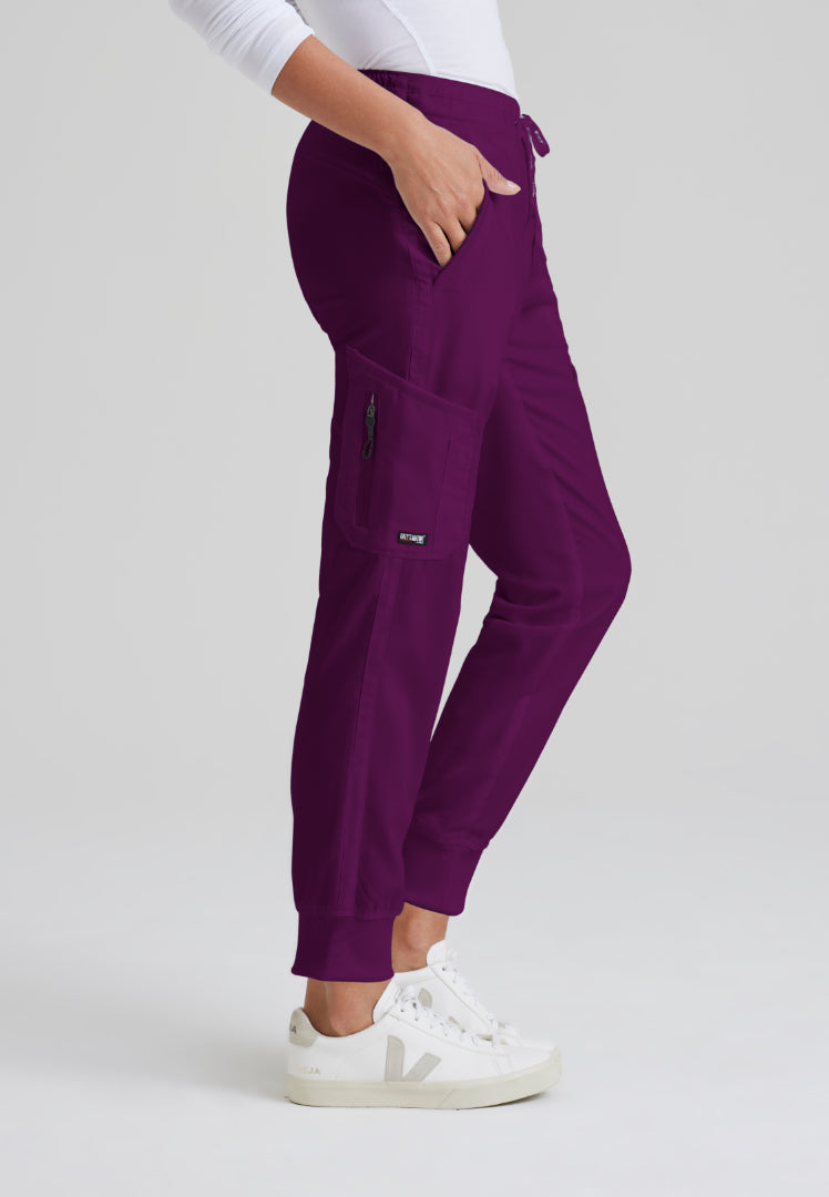 Grey's Anatomy™ "Kira" 5-Pocket Mid-Rise Jogger - Wine