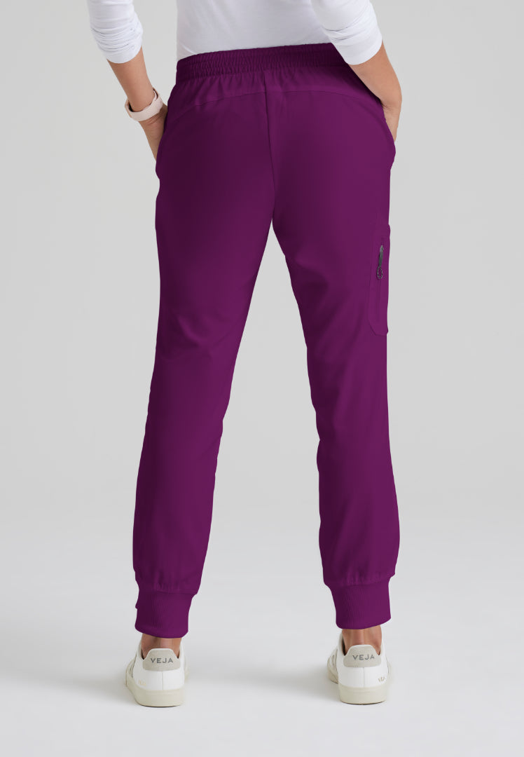 Grey's Anatomy™ "Kira" 5-Pocket Mid-Rise Jogger - Wine