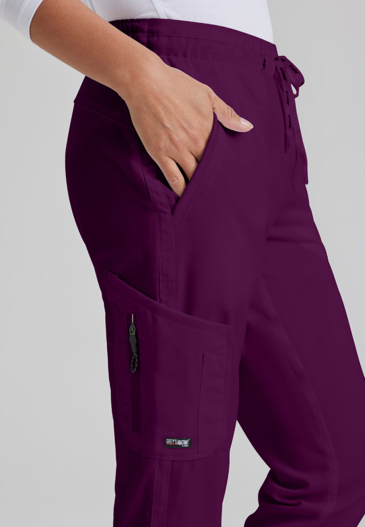 Grey's Anatomy™ "Kira" 5-Pocket Mid-Rise Jogger - Wine