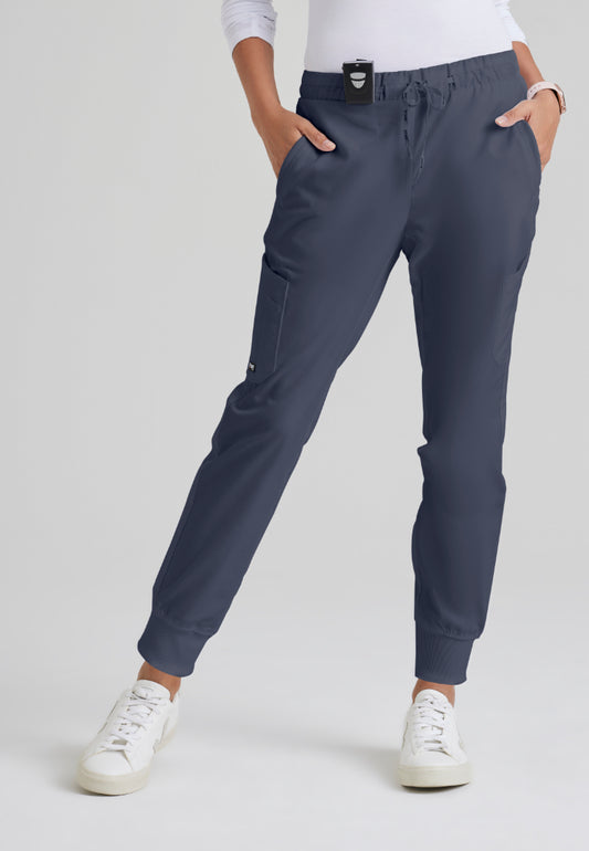 Pantalon de jogging taille mi-haute à 5 poches « Kira » de Grey's Anatomy™ - Acier