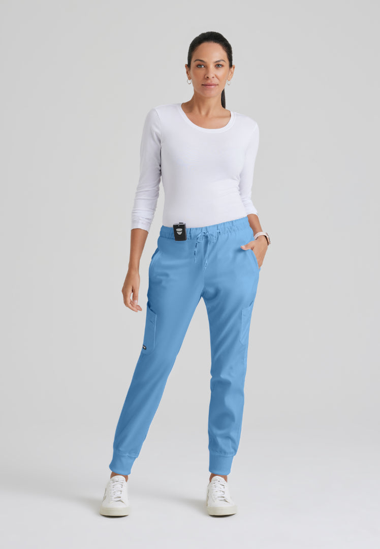 Grey's Anatomy™ "Kira" 5-Pocket Mid-Rise Jogger - Ciel Blue