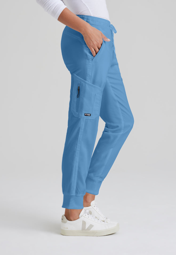 Grey's Anatomy™ "Kira" 5-Pocket Mid-Rise Jogger - Ciel Blue