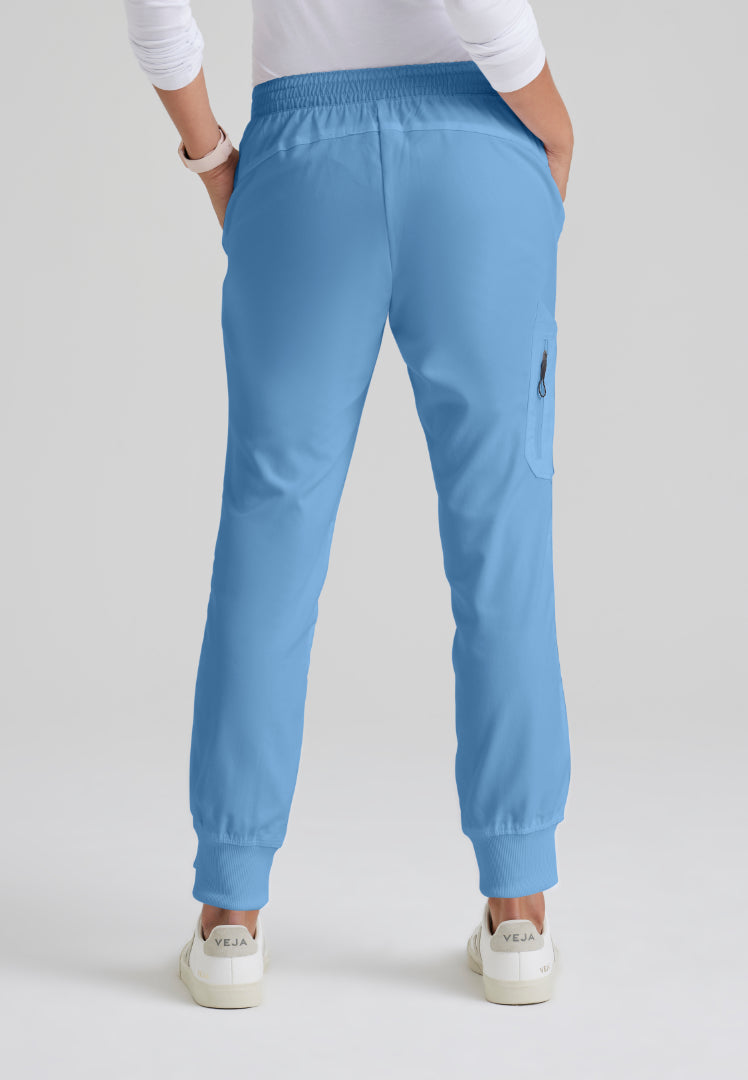 Grey's Anatomy™ "Kira" 5-Pocket Mid-Rise Jogger - Ciel Blue