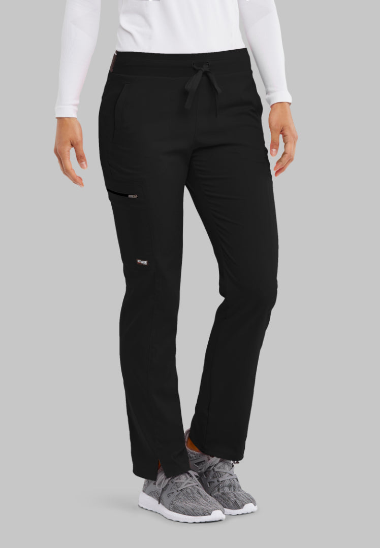 Grey's Anatomy™ Spandex Stretch "Kim" 3-Pocket Pant - Black