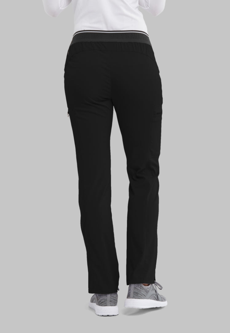 Grey's Anatomy™ Spandex Stretch "Kim" 3-Pocket Pant - Black