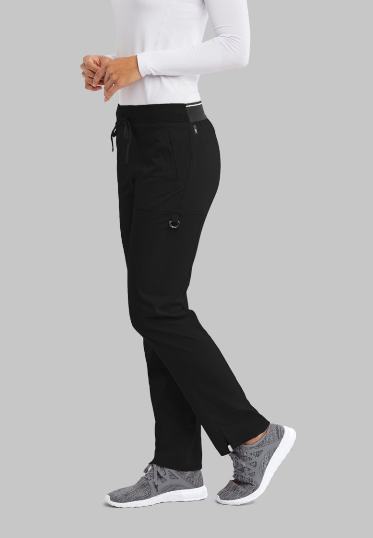 Grey's Anatomy™ Spandex Stretch "Kim" 3-Pocket Pant - Black