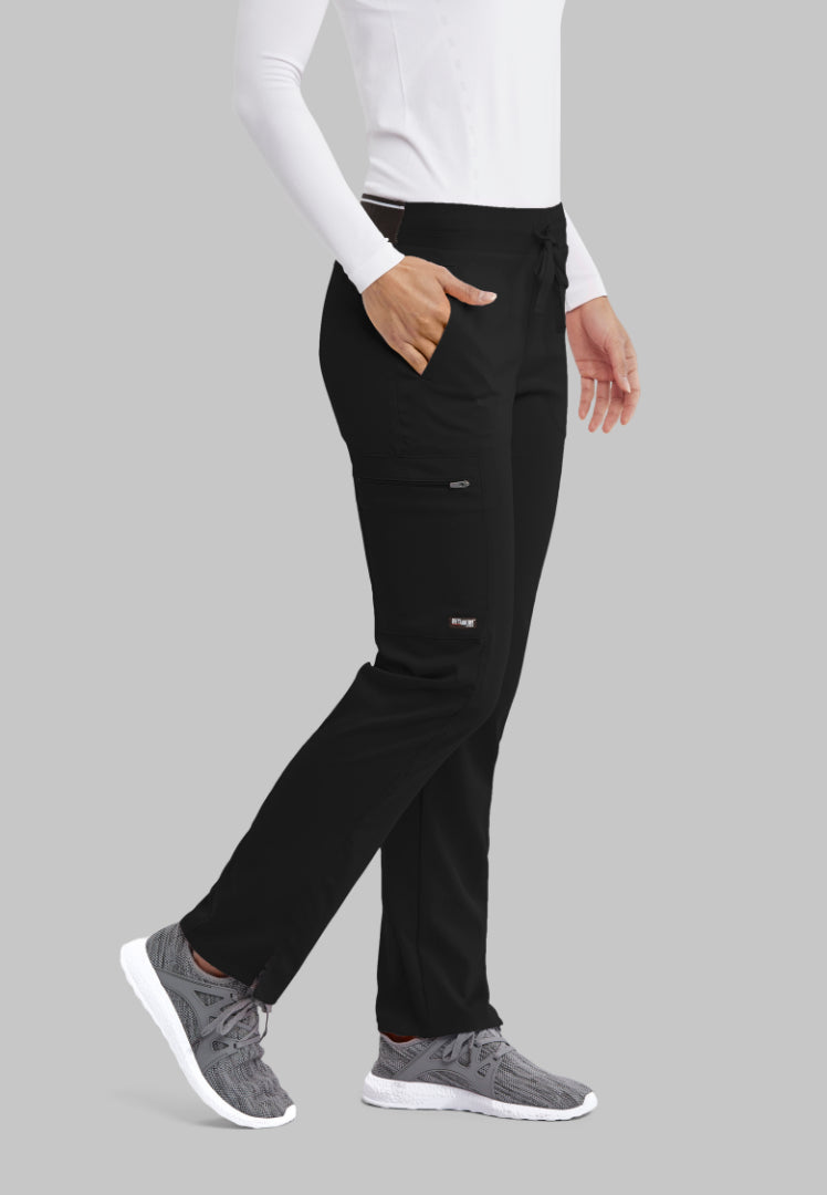 Grey's Anatomy™ Spandex Stretch "Kim" 3-Pocket Pant - Black